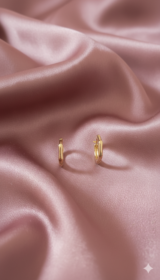 Boucles d'oreilles créoles lisses et dorées